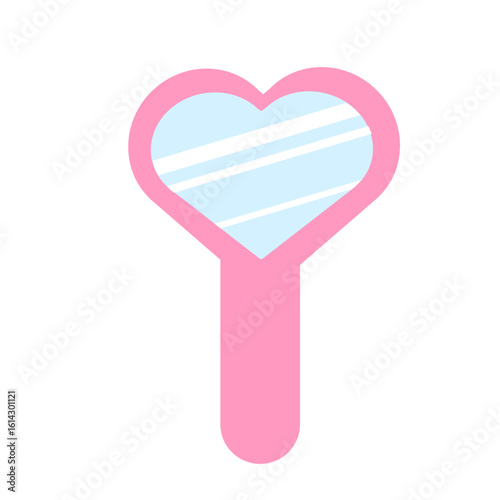 Cute beauty mirror vector illustration 