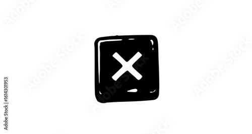 Social network icon black and white x mark icon vector illustration for delete remove cancel close or error sign graphic design 100px vector