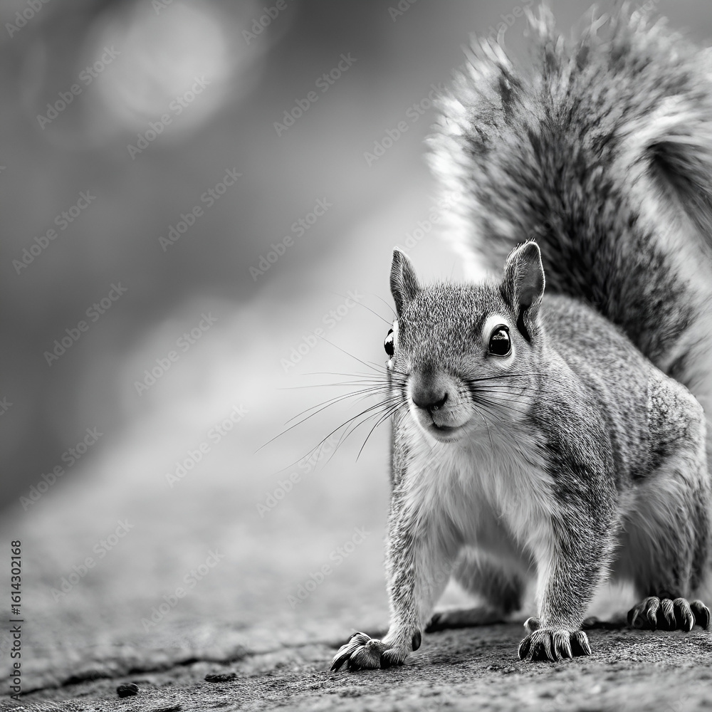 Obraz premium squirrel on the ground