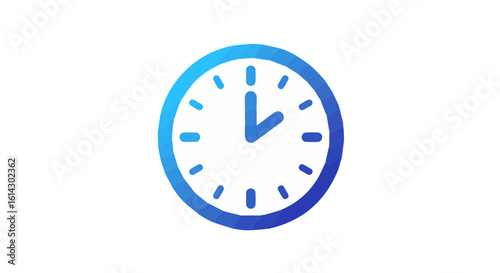 Social network icon clock icon time management schedule appointment reminder alarm deadline hour minute second watch timer 3d render vector