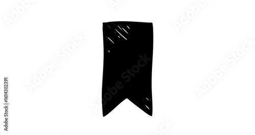 Social network icon downloadable black bookmark vector for books and reading enthusiasts, printable page marker and divider design vector