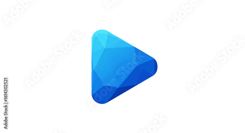 Social network icon abstract blue play button vector illustration for media player app design and graphic design element use vector