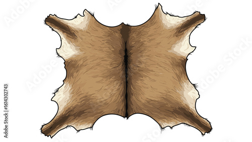 Stylized Animal Hide Pelt Vector Illustration for Texture and Design Resource