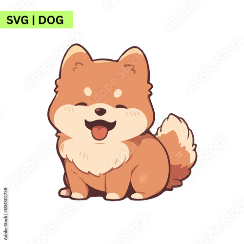 A fun dog illustration logo incorporating various dog accessories like collars and toys, evoking a sense of playfulness and creativity in an engaging and colorful format.