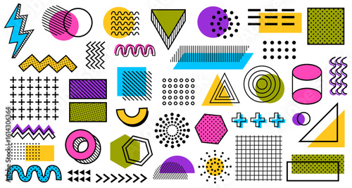 Geometric models background in flat design