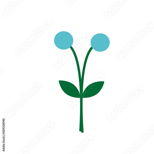 Winter-themed botanical illustration with clean layout and soft colors, ideal for seasonal branding, invitations, and decorative prints