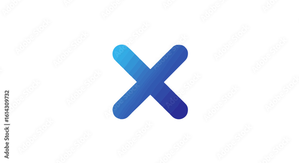Obraz premium Interface icon download high resolution blue x letter graphic vector illustration for logo design and branding resources use vector