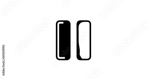 Interface icon pause button icon vector illustration stop symbol media player interface design element audio video control ui ux vector