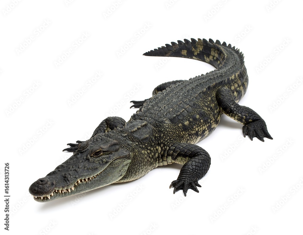 Naklejka premium Croc on white background