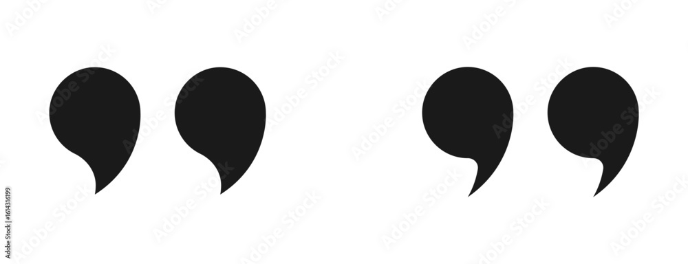 Fototapeta premium Collection of quotation mark sign background for web communication vector
