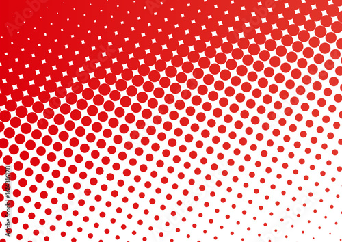 ハーフトーン　赤　斜め　上からグラデーション