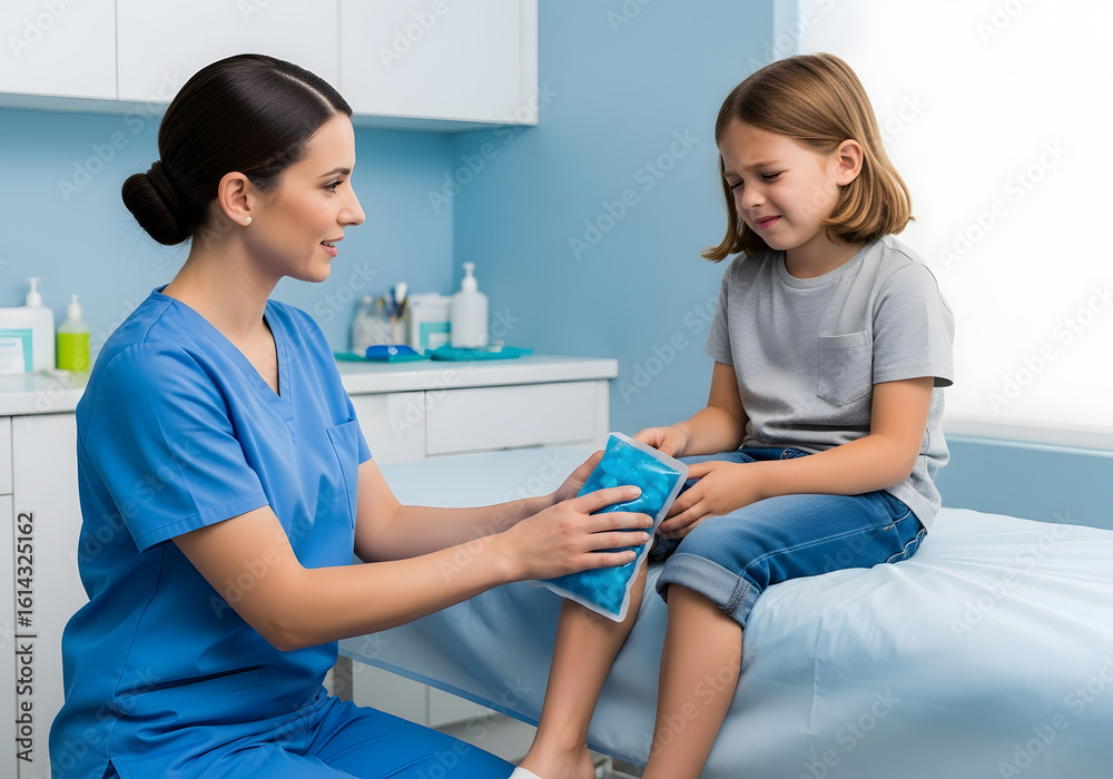 Obraz premium Doctor Consulting Patient in Clinic