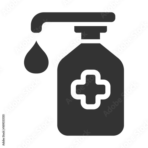 Antiseptic Icon Glyph Style. Vector Illustration Design
