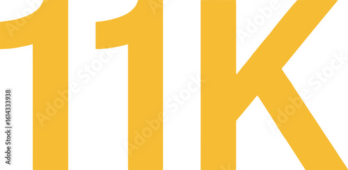 3D Render of a Bold Eleven Thousand, 11K, Achievement