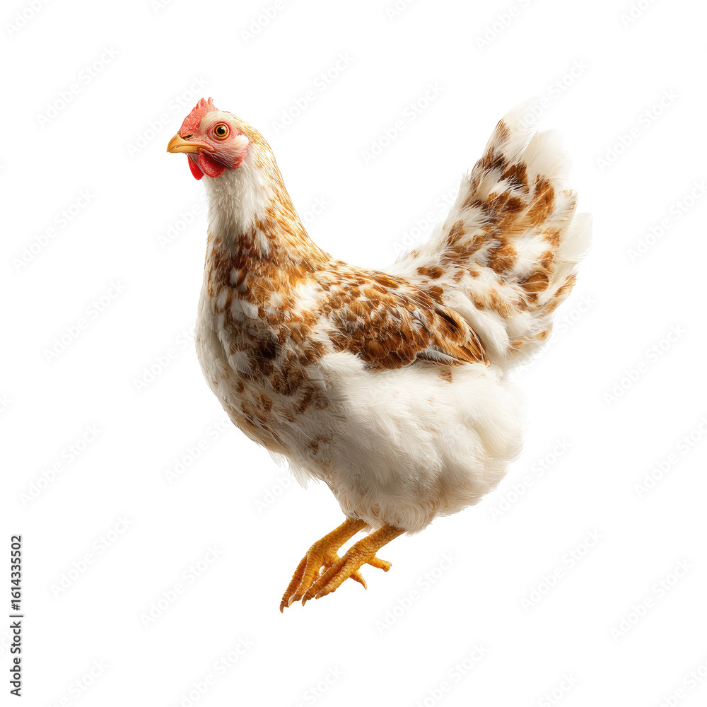 Fototapeta premium A hen in profile view