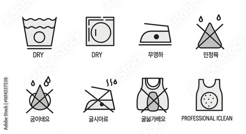 Essential garment care instructions featuring common cleaning symbols and textual explanations, providing guidance on best practices for maintaining