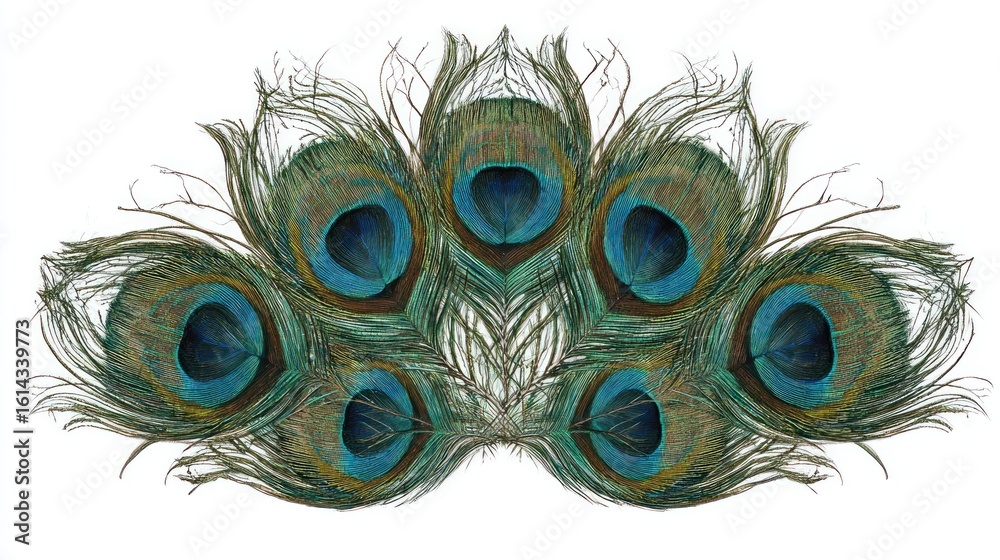 Obraz premium Peacock Feathers: A Stunning Display of Nature's Artistry
