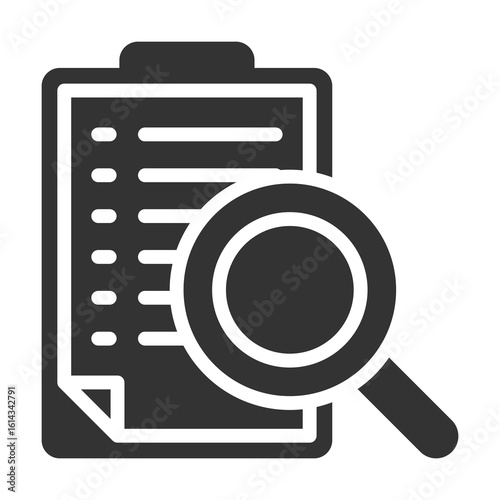 Audit Icon Glyph Style. Vector Illustration Design