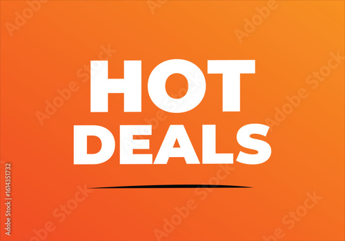 "HOT DEALS" Bold Sale Banner – Editable Vector for Special Discounts and Promotions