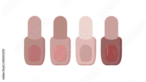 Nail polish bottles in nude shades for manicure pedicure and nail art design ideas