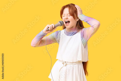 Teenage redhead girl with m...