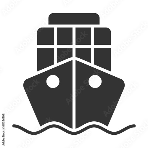 Cargo Icon Glyph Style. Vector Illustration Design