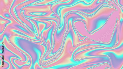 Abstract Pastel Chromatic Iridescent Marble Background Loop