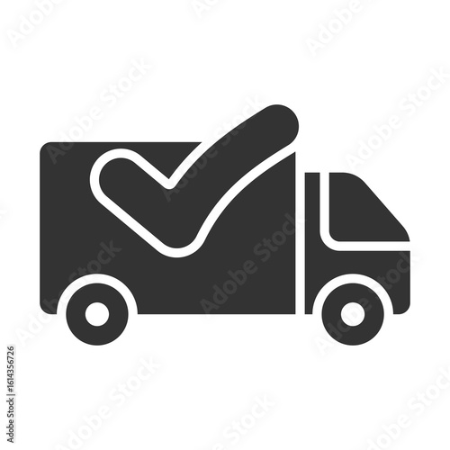 Shipping Icon Glyph Style. Vector Illustration Design