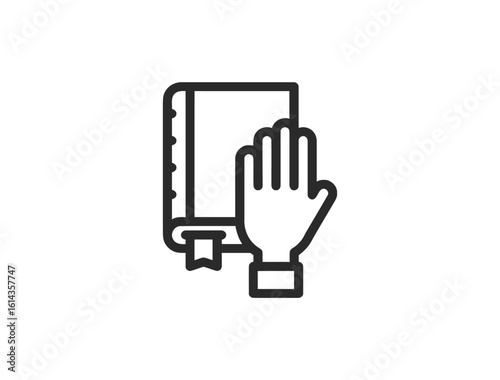 "Law and Justice Web Icon Set in Line Style — Legal, Court, Crime, Lawyer & Judgement Symbols for Web and Mobile UI