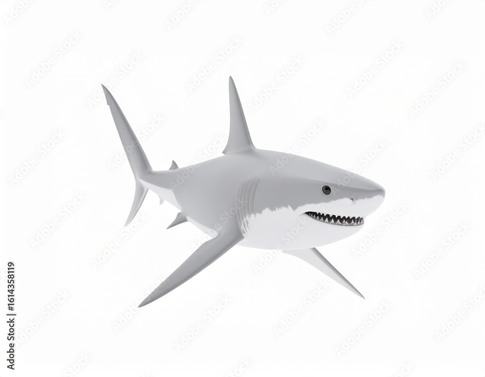 Fototapeta premium Majestic great white shark, a symbol of aquatic power and marine life
