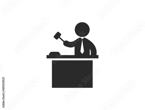 "Law and Justice Web Icon Set in Line Style — Legal, Court, Crime, Lawyer & Judgement Symbols for Web and Mobile UI