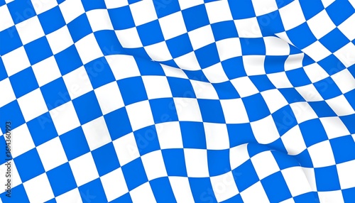 Checkered flag waving in the wind