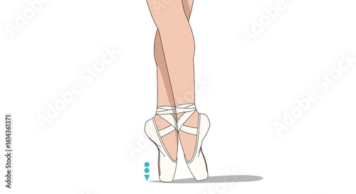Elegant ballet dancer performing graceful movements en pointe with precision and artistry on stage