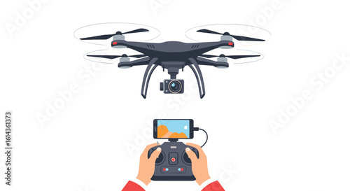 Futuristic aerial drone photography and videography technology for capturing breathtaking scenery and events