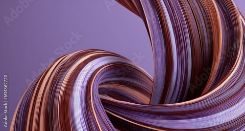 Fototapeta Naklejka Na Ścianę i Meble -  Twisted, layered filaments in violet & bronze hues