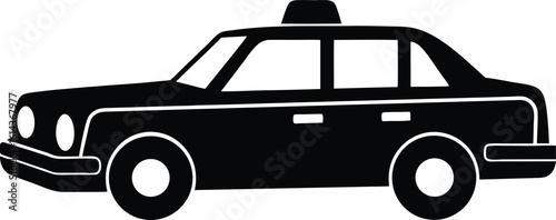 taxi cab vector icon.