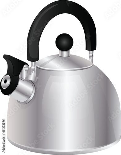 steam kettle kitchen appliance realistic style