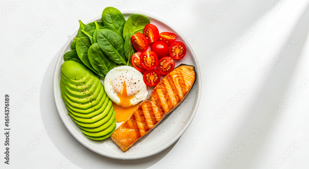 custom made wallpaper toronto digitalKeto Diet Food Plate with Avocado and Greens