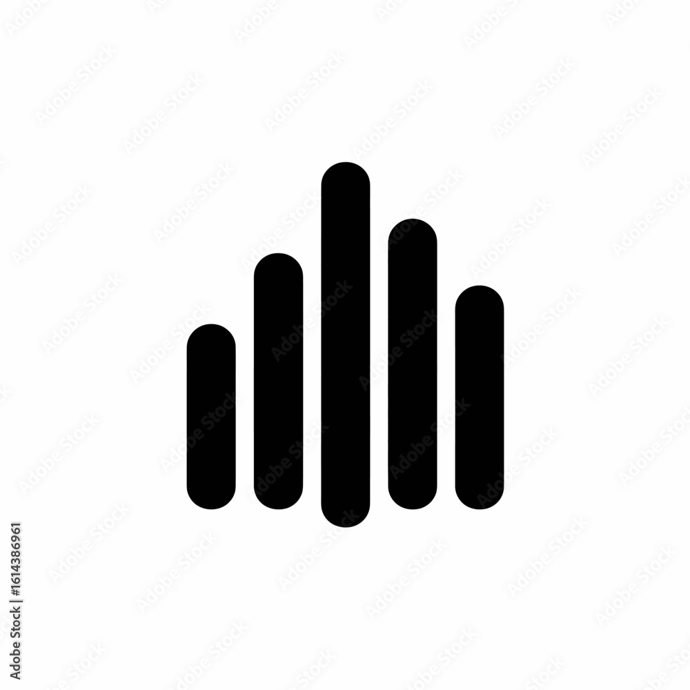 Obraz premium Abstract Black Line Graphic Visualizing Data & Digital Sound Waves
