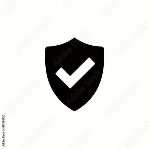 Essential Security Concept Icon Shield with Checkmark Symbolizing Verified Protection, Trust, and Digital Safety for Reliable Systems and Data Integrity.