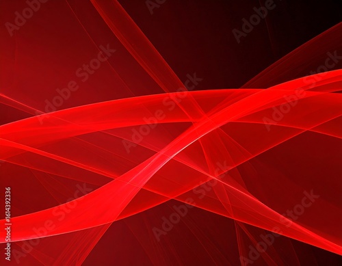 Abstract red lines on dark background