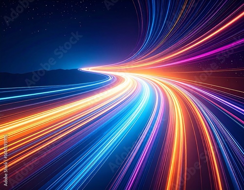 Abstract speed, vibrant lights