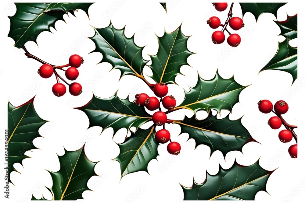 Fototapeta premium holly berries on a branch