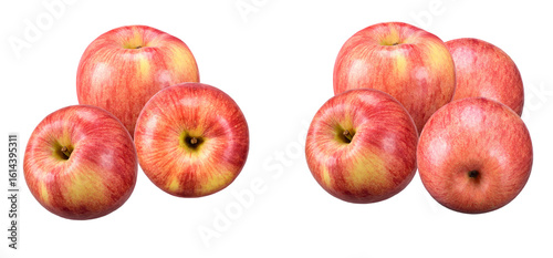 'fresh gala apples isolated on transparent background'