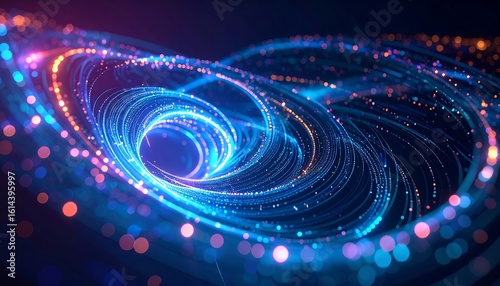 Abstract swirling light patterns