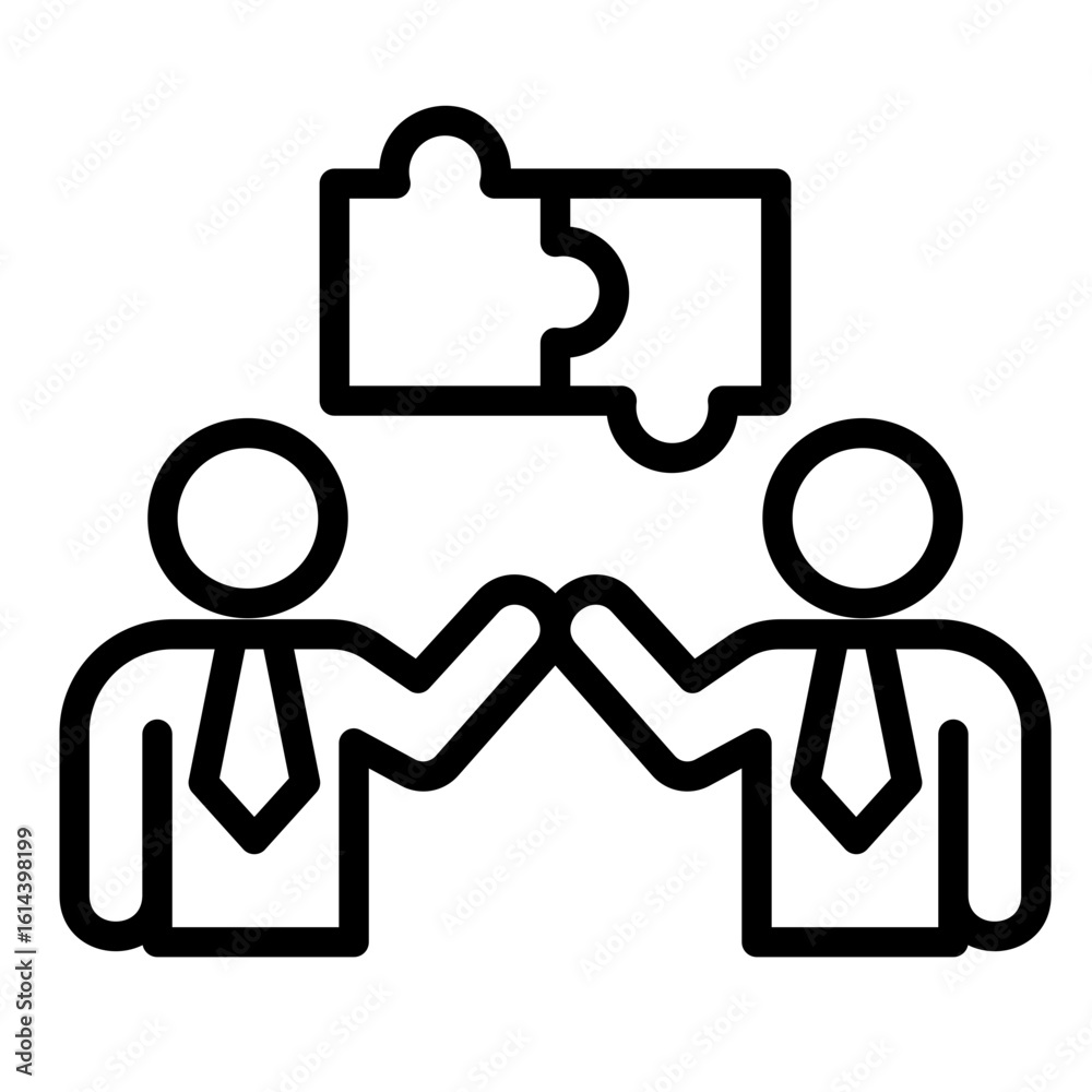 Collaboration  Icon Element For Design

