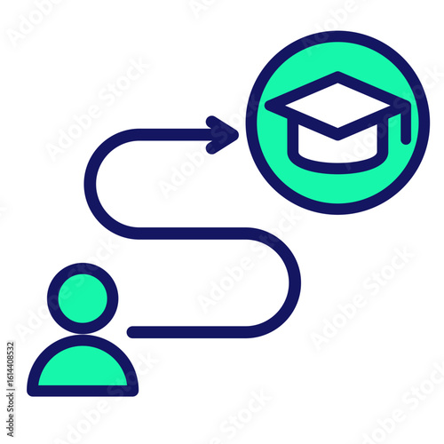 Learning Path  Icon Element For Design
