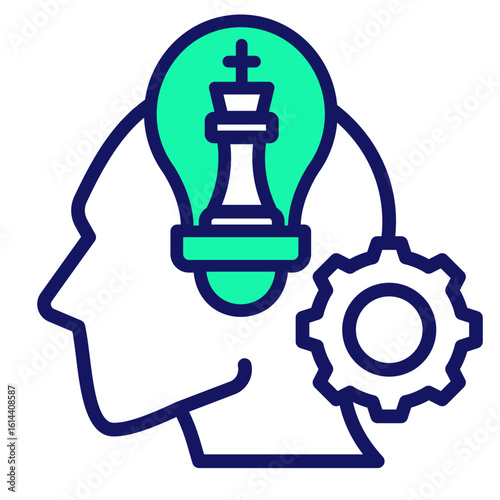 Strategic Thinking  Icon Element For Design
