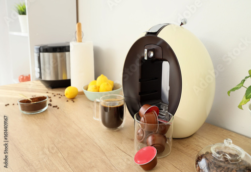 Modern coffee machine with ...