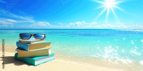 Summer Beach Reading: Books, Sunglasses, and Ocean Breeze